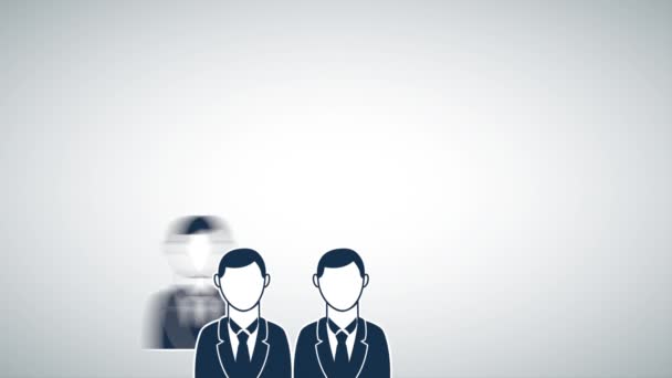 Personas con burbuja, Animación de vídeo — Vídeo de stock