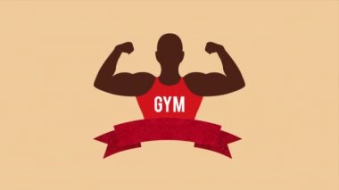 Spor salonu simgesi tasarım