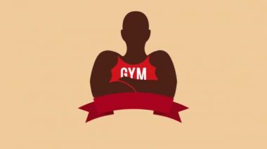 Spor salonu simgesi tasarım