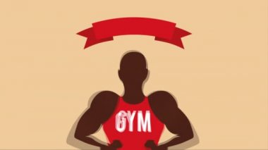 Spor salonu simgesi tasarım