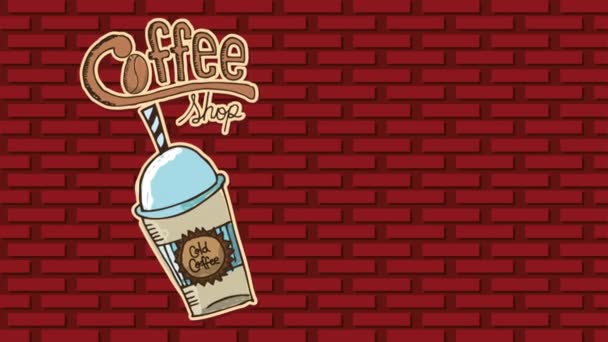 Coffee shop design, Video Animation — Stockvideo