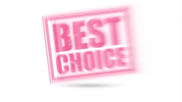 Best choice design — Stock Video