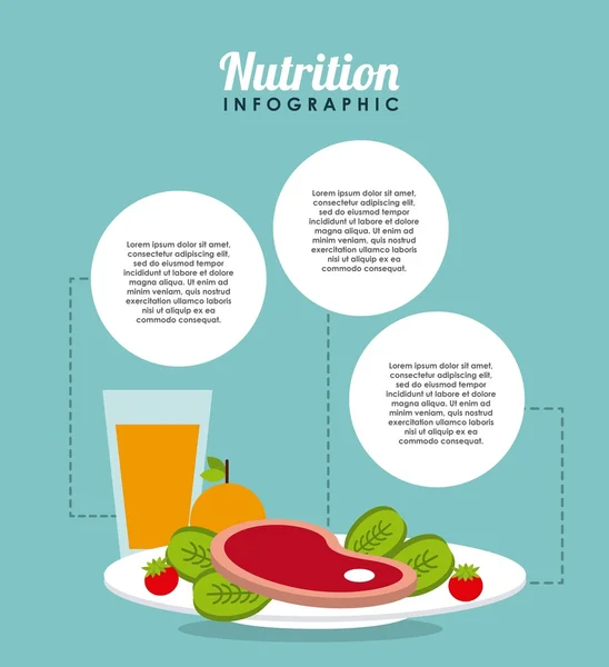 Conception du concept de nutrition — Image vectorielle