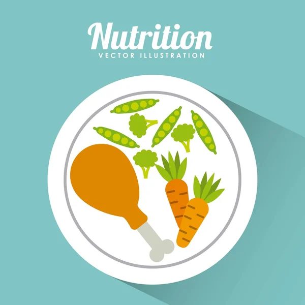 Conception du concept de nutrition — Image vectorielle