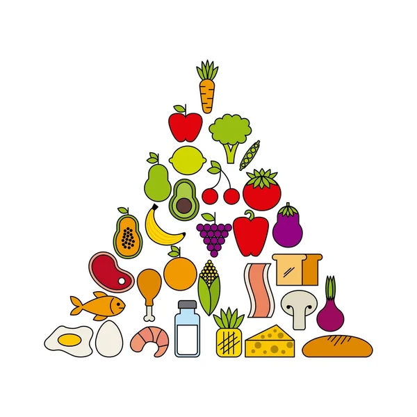 Diseño del concepto nutricional — Vector de stock