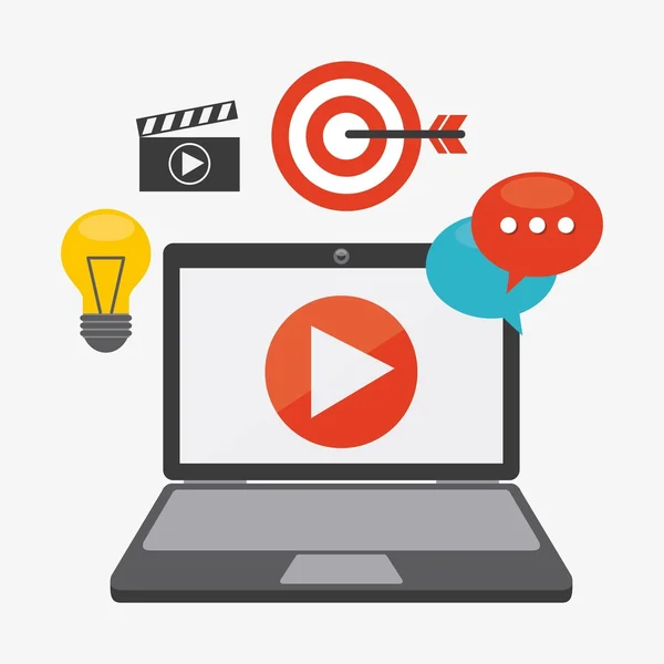 Diseño de video marketing — Archivo Imágenes Vectoriales