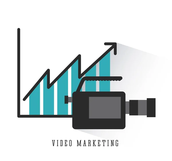 Conception de marketing vidéo — Image vectorielle