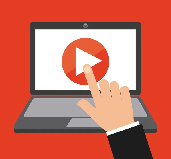 Diseño de video marketing — Vector de stock