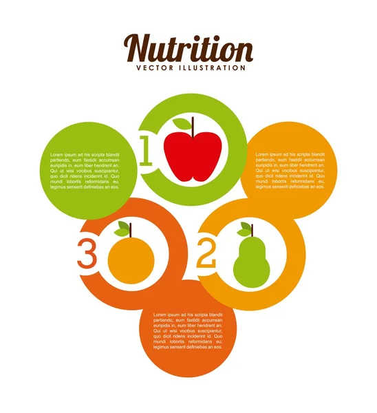 Diseño nutricional de alimentos — Vector de stock