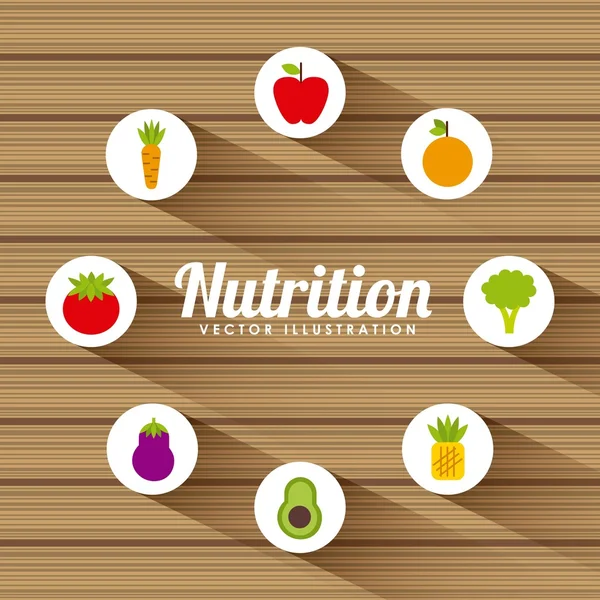 Diseño nutricional de alimentos — Archivo Imágenes Vectoriales
