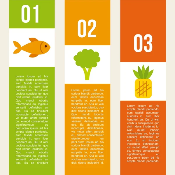 营养食品设计 — 图库矢量图片