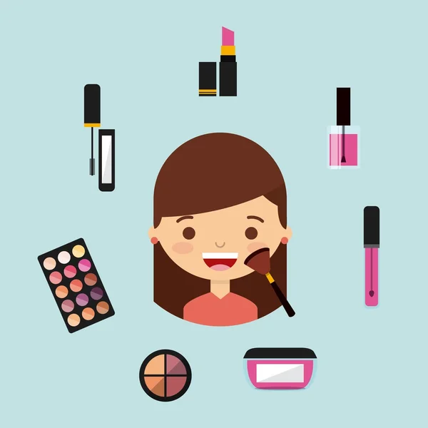 Makeover female design — Stock Vector