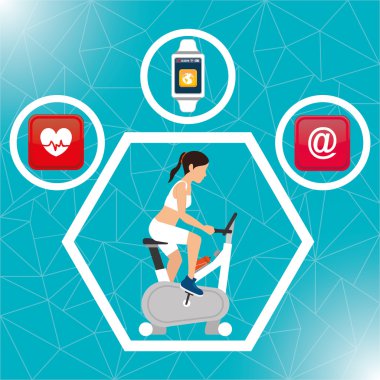 Fitness rutin yaşam tarzı ve spor salonu