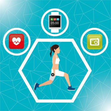 Fitness rutin yaşam tarzı ve spor salonu