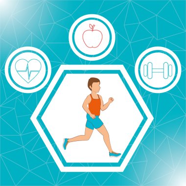 Fitness rutin yaşam tarzı ve spor salonu