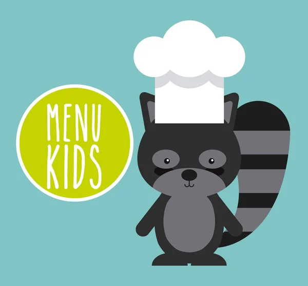 Design menu per bambini — Vettoriale Stock