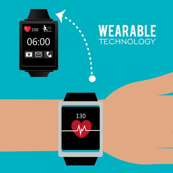 Wearable technology graphic — Stock Vector