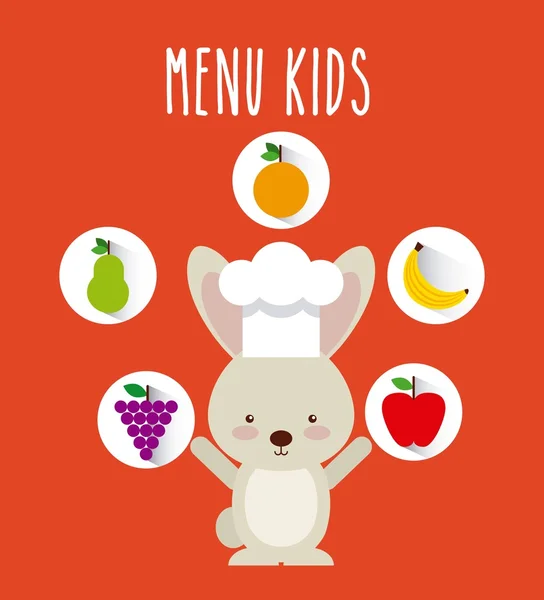 Kinderen menu ontwerp — Stockvector