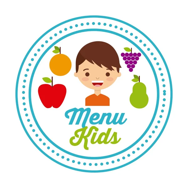 Design menu per bambini — Vettoriale Stock