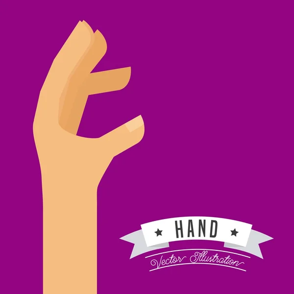 Diseño de gestos de mano — Vector de stock
