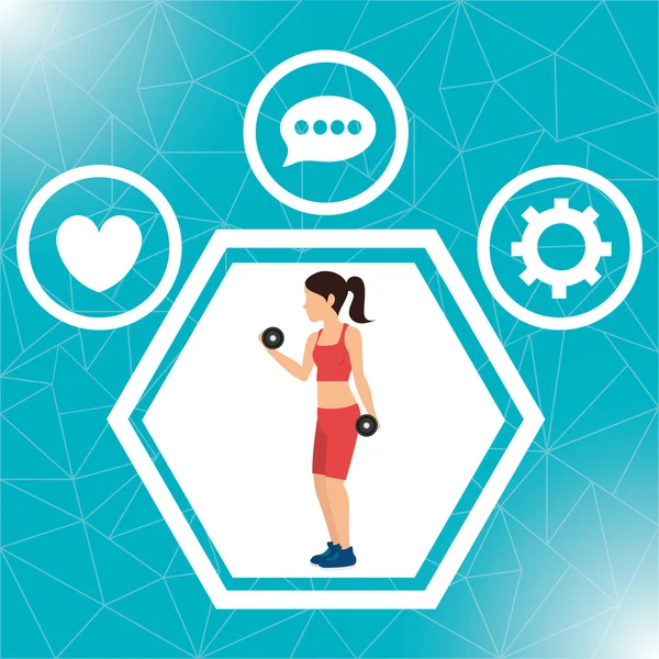 Fitness rutin yaşam tarzı ve spor salonu