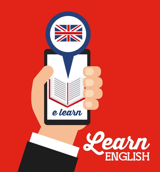 Learn english design — Stock Vector