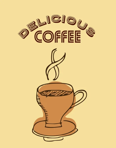 Delicioso diseño de café — Archivo Imágenes Vectoriales