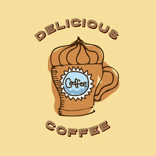 Delicioso diseño de café — Vector de stock