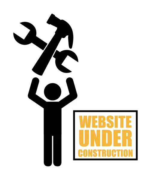 En construcción diseño — Vector de stock