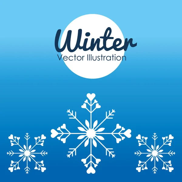Téli szezonban design — Stock Vector