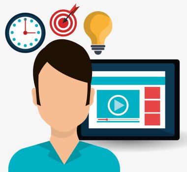 Dijital pazarlama ve reklam simgeler