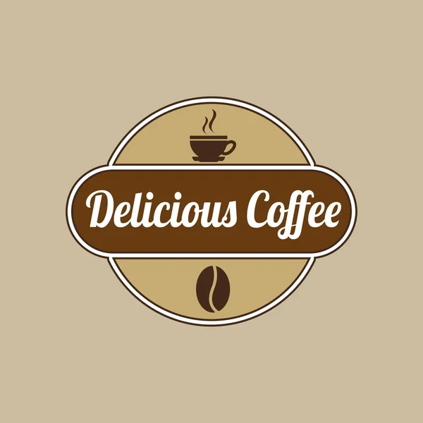 Design de café delicioso — Vetor de Stock