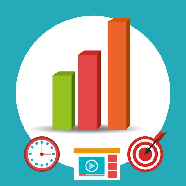 Ícones de marketing digital e publicidade —  Vetores de Stock