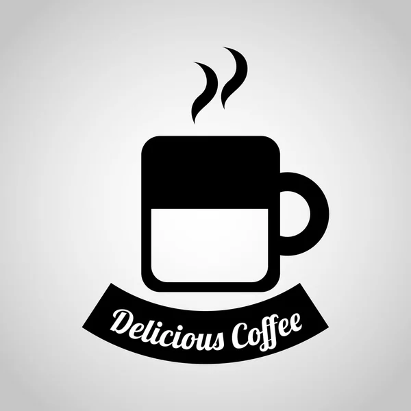 Design de café delicioso — Vetor de Stock