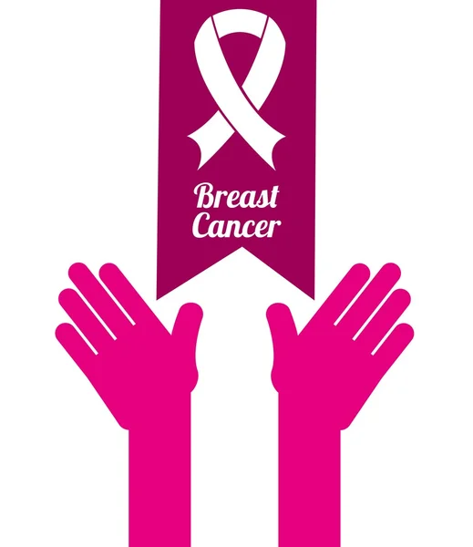 Breast cancer design — Stock Vector