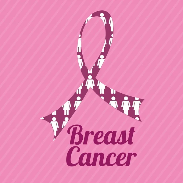 Diseño del cáncer de mama — Archivo Imágenes Vectoriales
