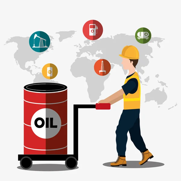 Precios del petróleo y de la industria petrolera — Archivo Imágenes Vectoriales