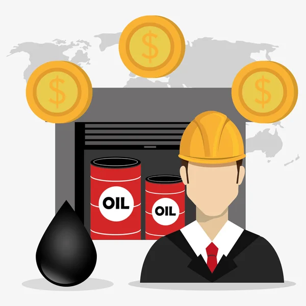 Precios del petróleo y de la industria petrolera — Archivo Imágenes Vectoriales