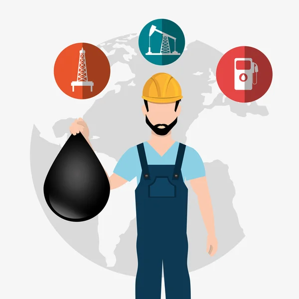 Preços do petróleo e da indústria petrolífera —  Vetores de Stock