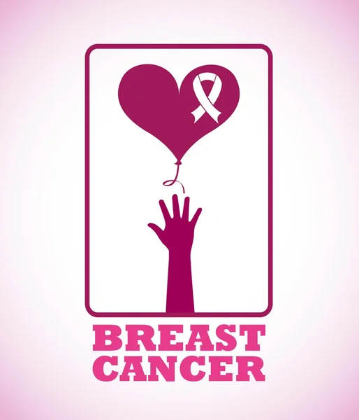 Diseño del cáncer de mama — Archivo Imágenes Vectoriales