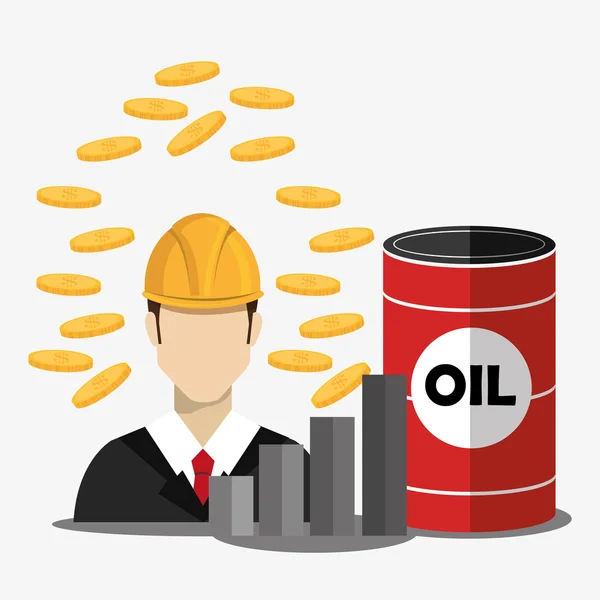 Precios del petróleo y de la industria petrolera — Archivo Imágenes Vectoriales