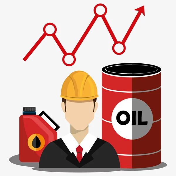 Petroleum and oil industry prices — Stock Vector