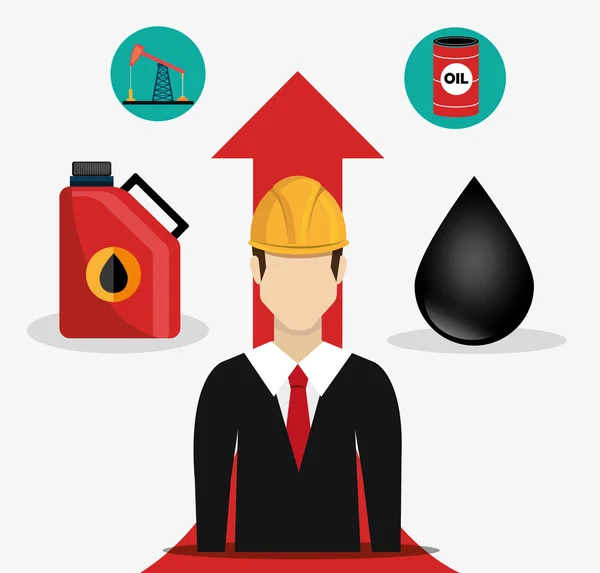 Preços do petróleo e da indústria petrolífera —  Vetores de Stock