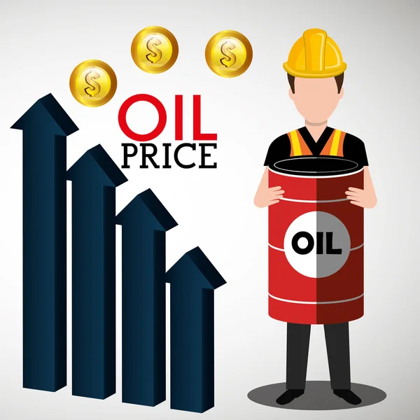 Petroleum and oil industry prices — Stock Vector