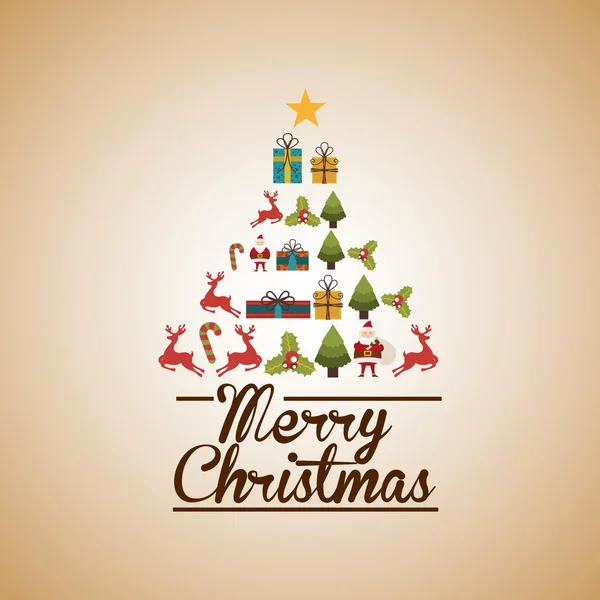 Joyeux Noël design joyeux — Image vectorielle
