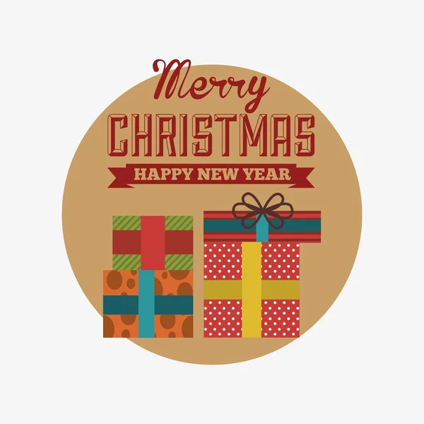 Gelukkig merry christmas ontwerp — Stockvector