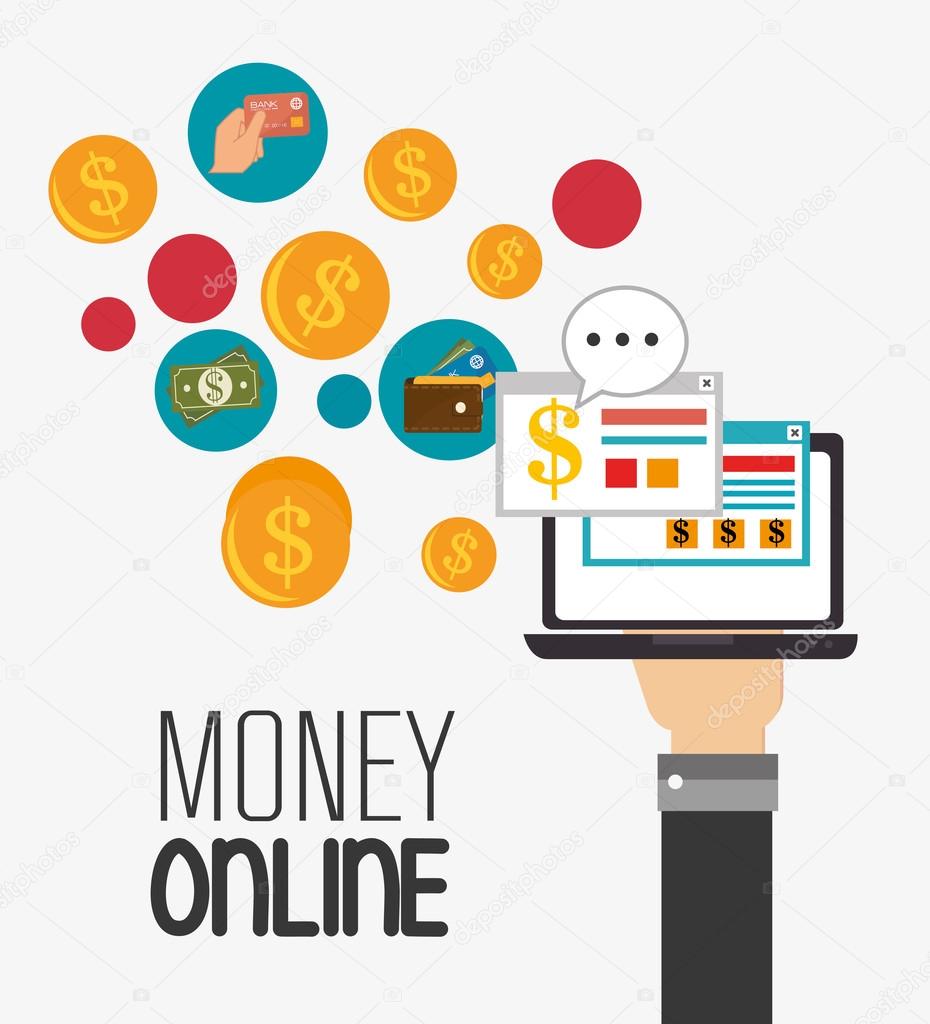 Money online payment graphic