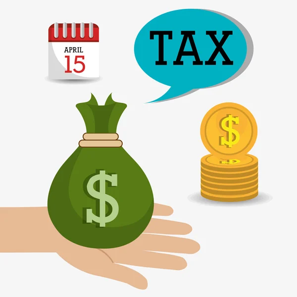 Pagamento de impostos governamentais — Vetor de Stock