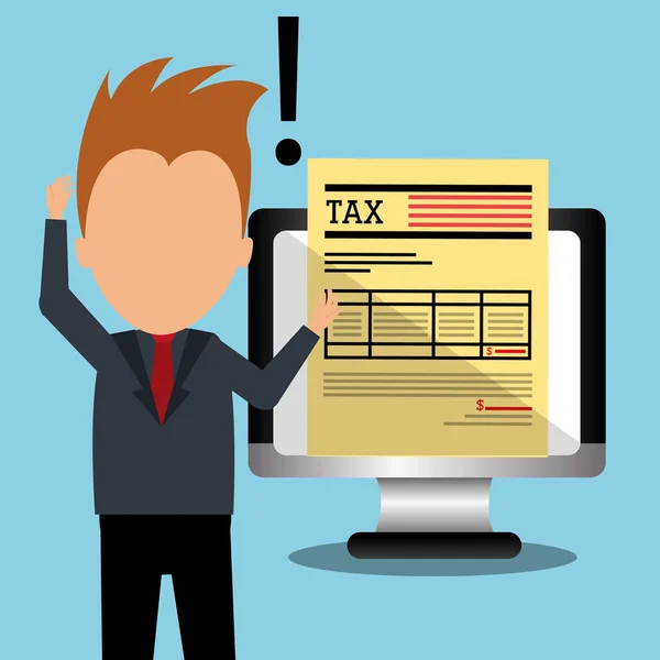 Paiement des taxes gouvernementales — Image vectorielle
