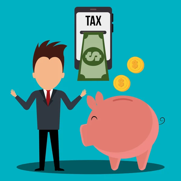 Platba daně vláda — Stockový vektor